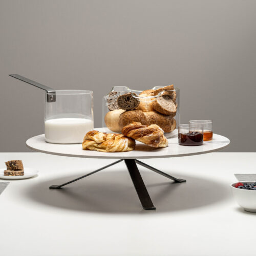knindustrie centrotavola gastronomico girevole bianco